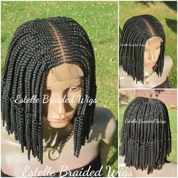 Ready To Ship Braided Wig Tight Curly Braided Wig Short Etsy