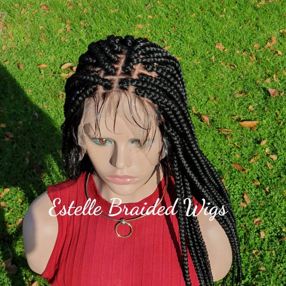 Braided Lace Wig Box Braids Wig Lace Frontal Wig Braids Wig Goddess Braids