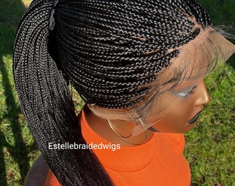 Ready To Ship! Full Lace, Wigs For Black Women, Small Sized Braids, Small Box Braids, Lace Frontal Available