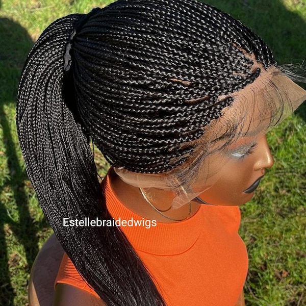 Ready To Ship! Full Lace, Wigs For Black Women, Small Sized Braids, Small Box Braids, Lace Frontal Available