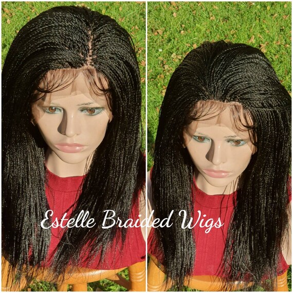 Ready To Ship Lace Front Braided Wig Micro Twists Etsy