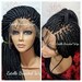 Ready To Ship! Braided Wig For Black Women, Lace Front Wig, Braids Wig, Small Sized Box Braids, Box Braids,Full Lace Wig, Lace Front Wig, 