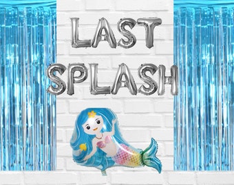 Custom Last Splash Mermaid Theme Set | Blue Ocean Mermaid Theme Bachelorette Party Miami Hawaii Beach Bachelor Party Bridal Shower