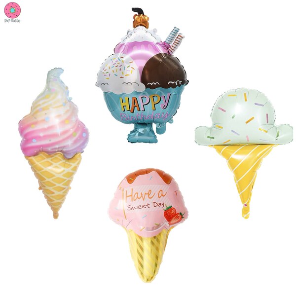 Ice Cream Sweets Balloons Set | Ice Cream Strawberry Ice cream Cup Balloons