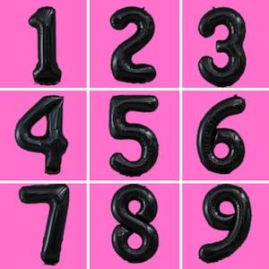 Black 40 inch Balloon Numbers Birthday Balloons | Home Party Balloons| Giant Balloons | 16th 18th 21st 30th Jumbo Number Balloons