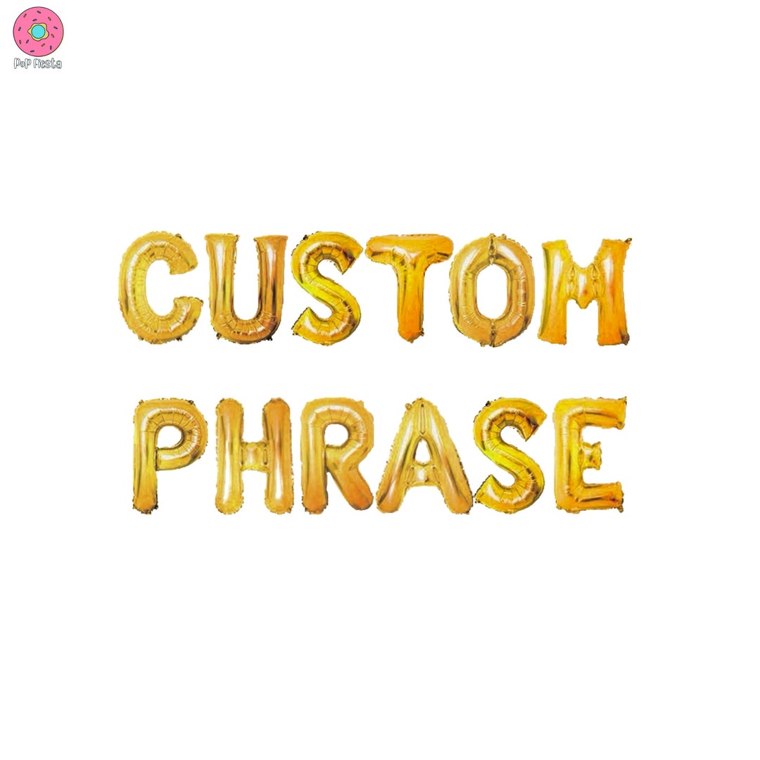 Custom Letter Banner 16 Inches custom Letter Mylar Balloons Rose Gold