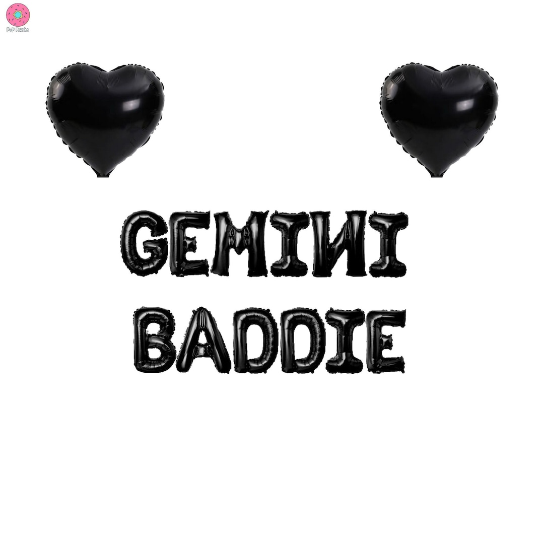 Gemini Baddie Banner 16 Inches Zodiac Gemini Season Birthday Etsy