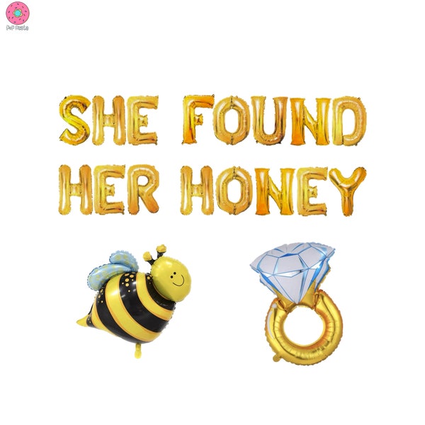 She Found Her Honey Bee Bachelorette banner 16 inches |Bee Theme Bach Honey Bee Theme Bach Party