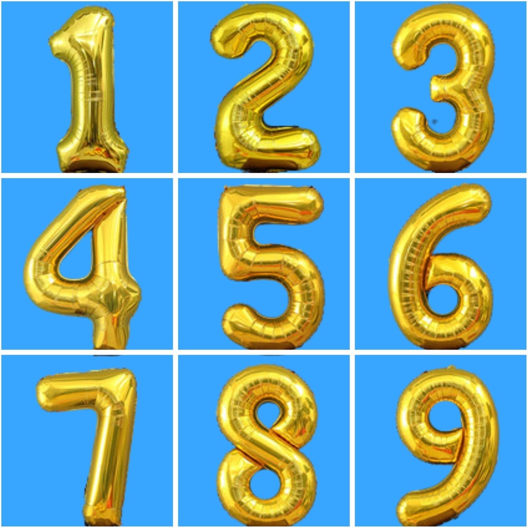 Gold 40 Inch Balloon Numbers Birthday Balloons Home Party Balloons