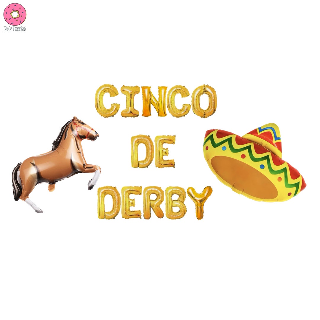 Cinco De Derby Banner 16 Inches Cinco De Mayo Banner Kentucky Derby ...