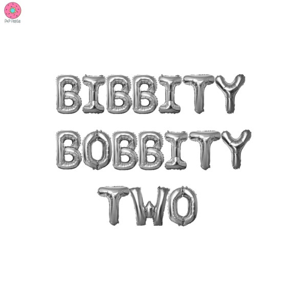 Bibbity Bobbity Two banner 16 inches | Cinderella Theme 2nd birthday Party girls Cinderella modern second birthday party