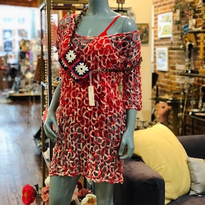 Transparent Crochet Beach Dress, Fringed Crochet Dress, Sexy Dress,cotton  Summer Dress,festival Dress 