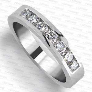 Round Diamond Channel Set Wedding Ring 0.48 ctw. LR4706