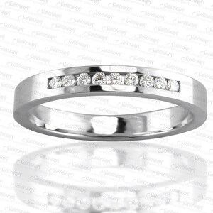 Channel Set Round Diamond Wedding Ring 0.12 ctw. LR5470