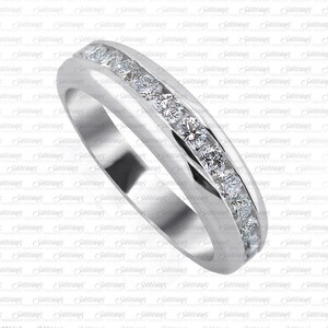 Channel Set Round Diamond Wedding Band 0.57 ctw. LR3377
