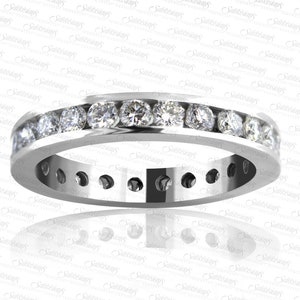 Channel Set Round Diamond Eternity Ring 0.93ctw. LR4717