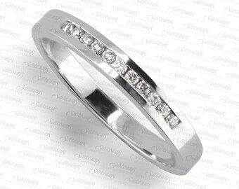 Channel Set Round Diamond Wedding Ring 0.09 ctw. LR5476