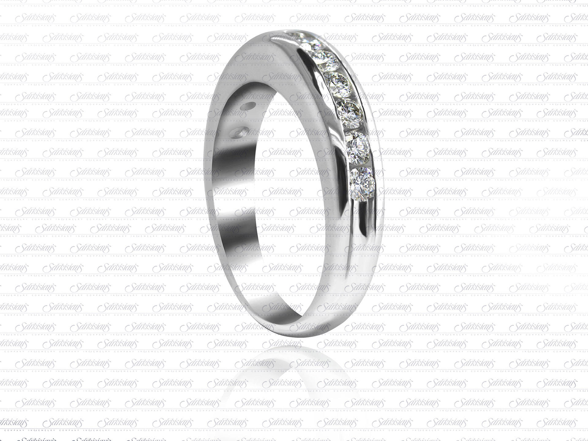 Channel Set Round Diamond Wedding Band 0.57 Ctw. LR3377 - Etsy