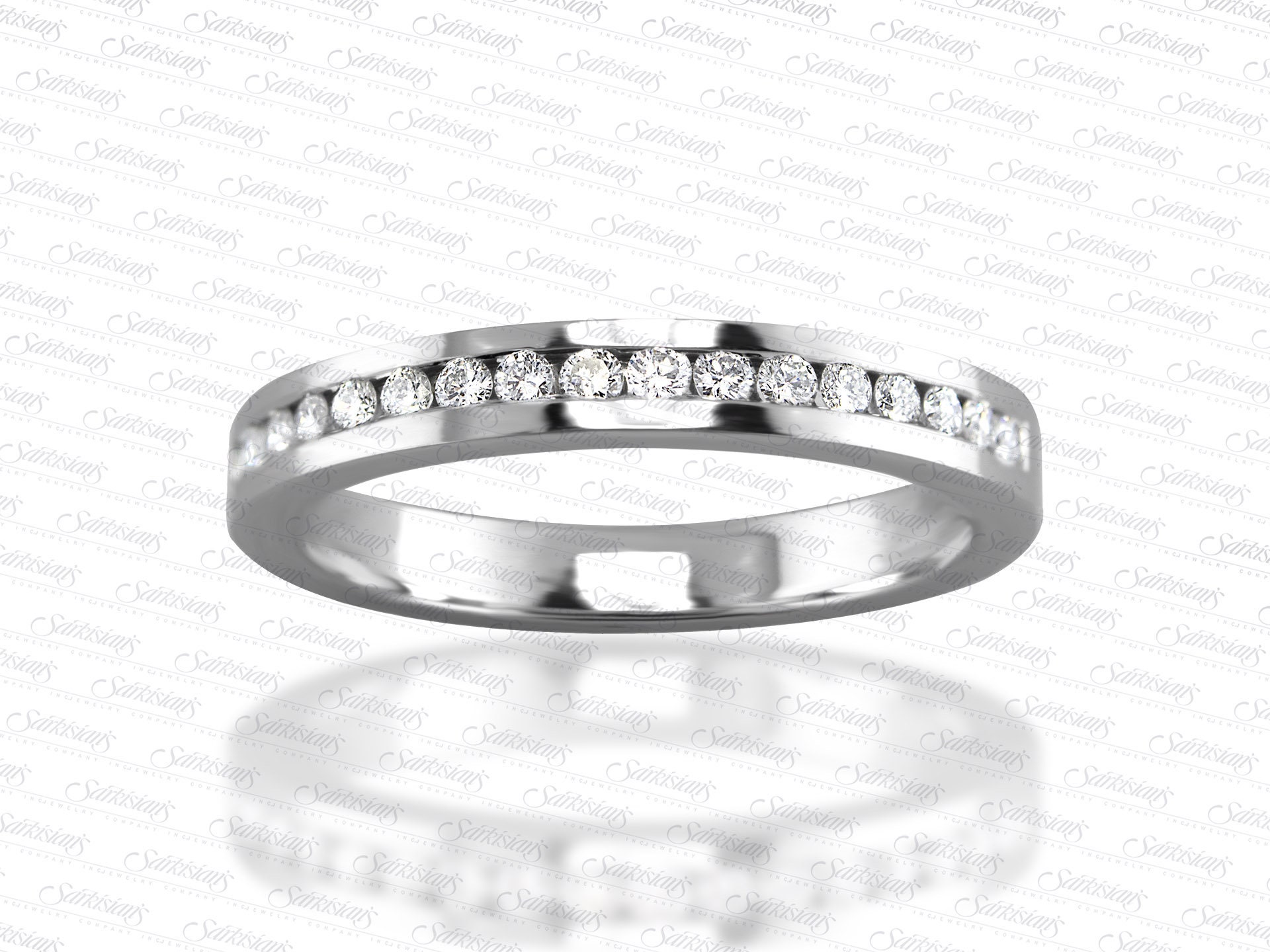 Channel Set Round Diamond Wedding Ring 0.22 Ctw. LR5466 