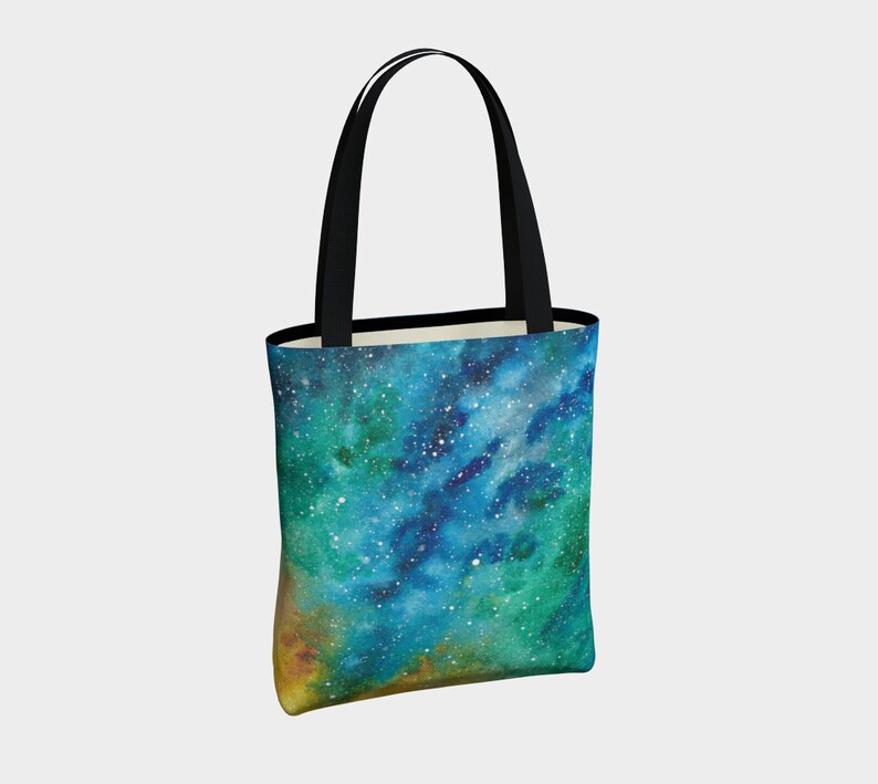 Reusable Grocery Bag Shoulder Bag Canvas Tote Bag Handbag Large Tote Beach Bag Ocean Market Bag Celestial Gift School Bag Book Bag