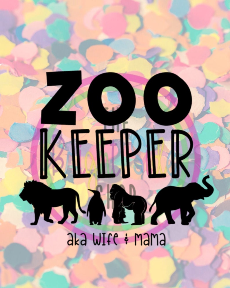 Zoo Keeper Mom Life SVG Cut File for Cricut Cut File PNG | Etsy Girl Cartoon Zoo Keeper