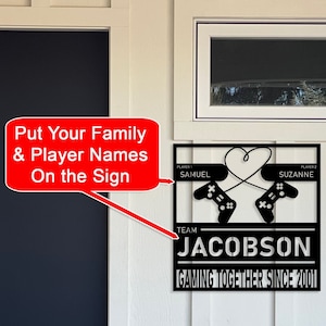 Personalized Gamers Home Sign, Gaming Home Décor, Gamer Wall Sign, Gaming Wall Words, Gaming Wall Décor, Wall Hanging Gamer