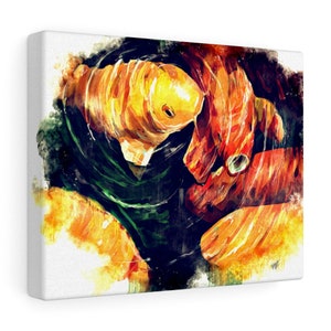Abstract Koi Pond Painting Wrapped Canvas Print | Abstract Fish Art | Koi Painting | Abstract Wildlife Prints