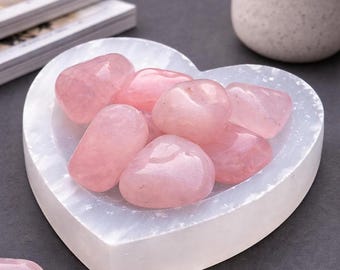 Rose Quartz Tumble Irregular Stone Heart Chakra Crystal Healing Love & Emotional Balance Gift for Her