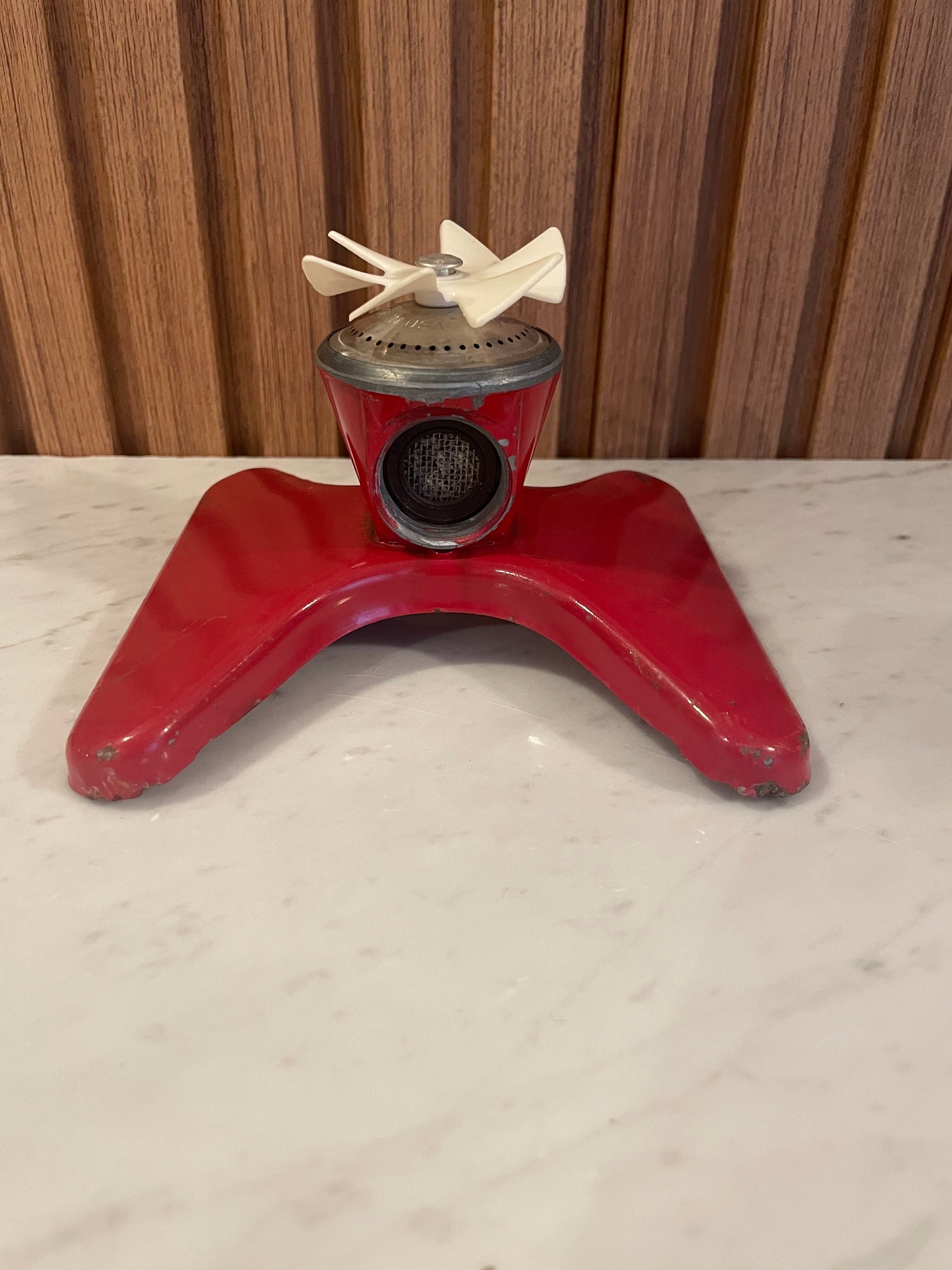 Vintage Mid Century Modern Metal Sprinkler Retro, Atomic, 1960s, Kitsch