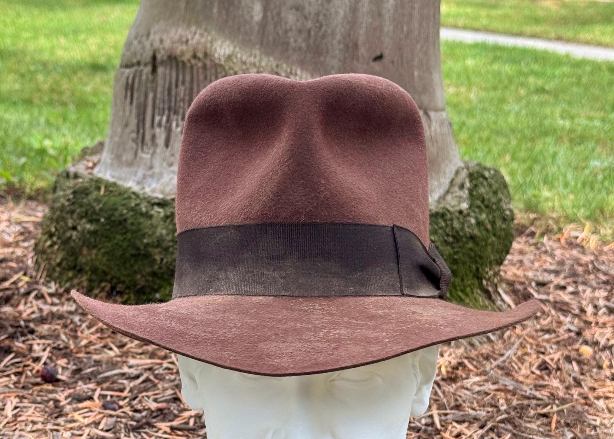 INDIANA JONES Fedora Rabbit Fur Felt Hat - F&G CUSTOMS  display picture 1