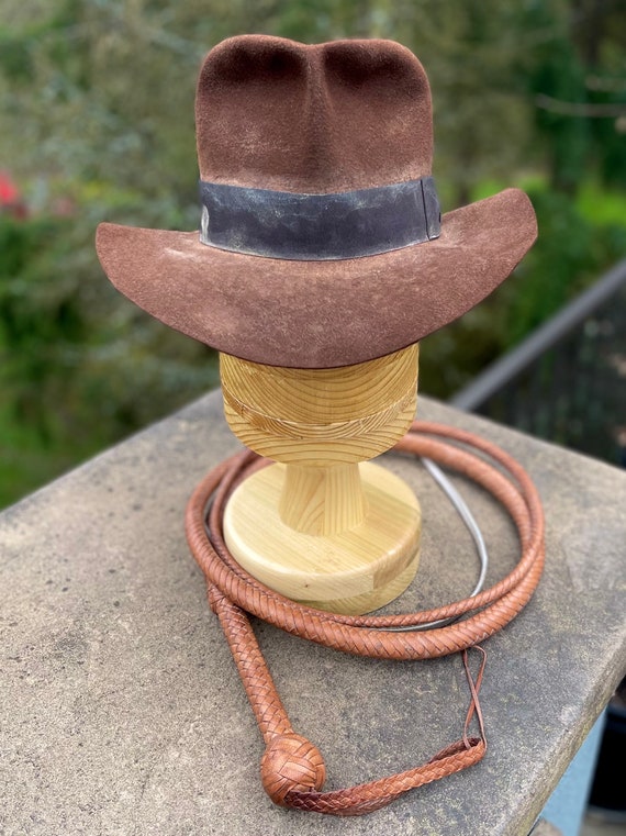 INDIANA JONES F G CUSTOMS Screen accurate Rabbit Felt Fedora Hat Weathered Legendary Indy Bespoke Fedora Hat Etsy