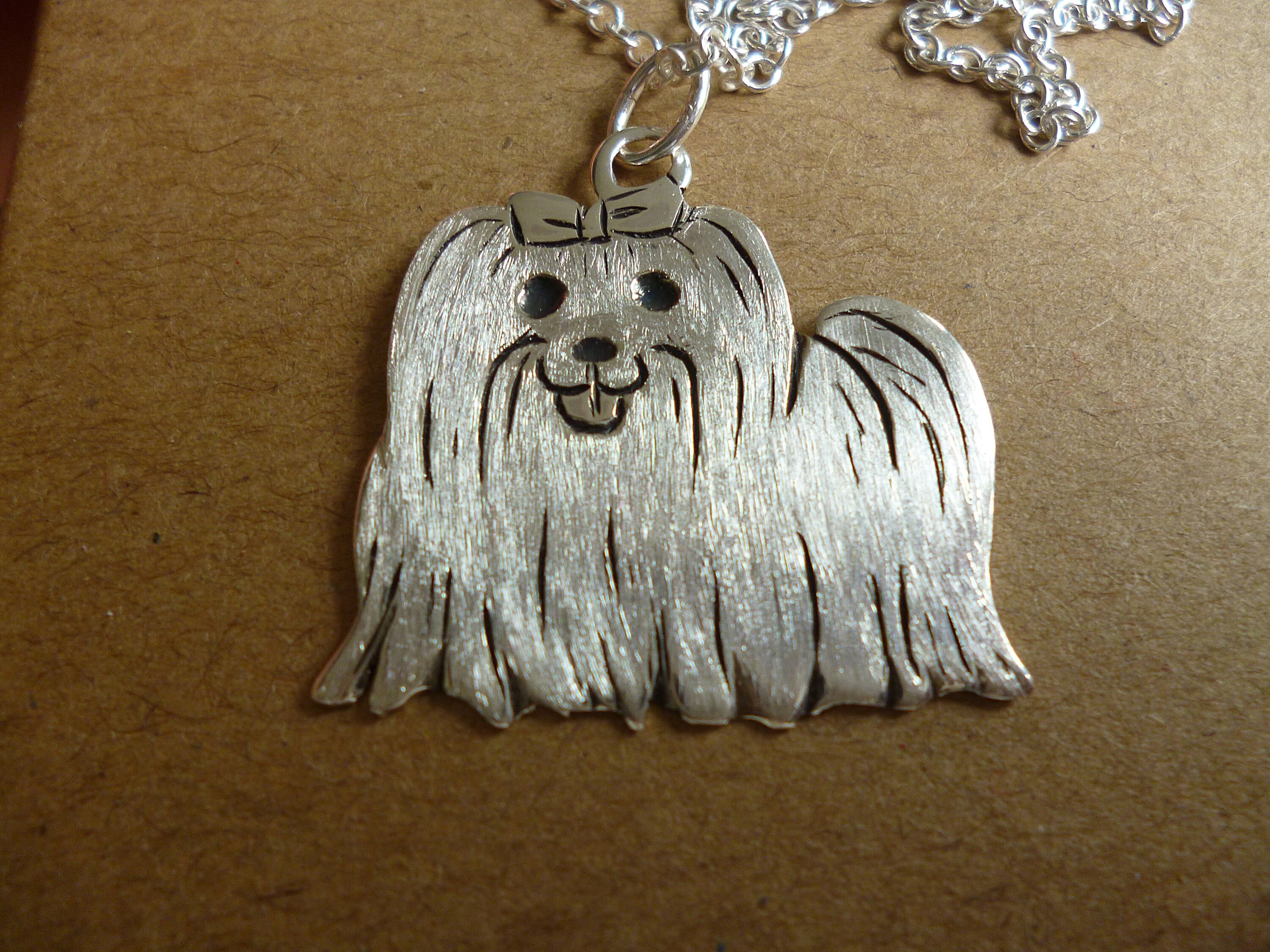 Lebender Wischmop Anhänger Hund Malteser 925 Sterlingsilber Etsy