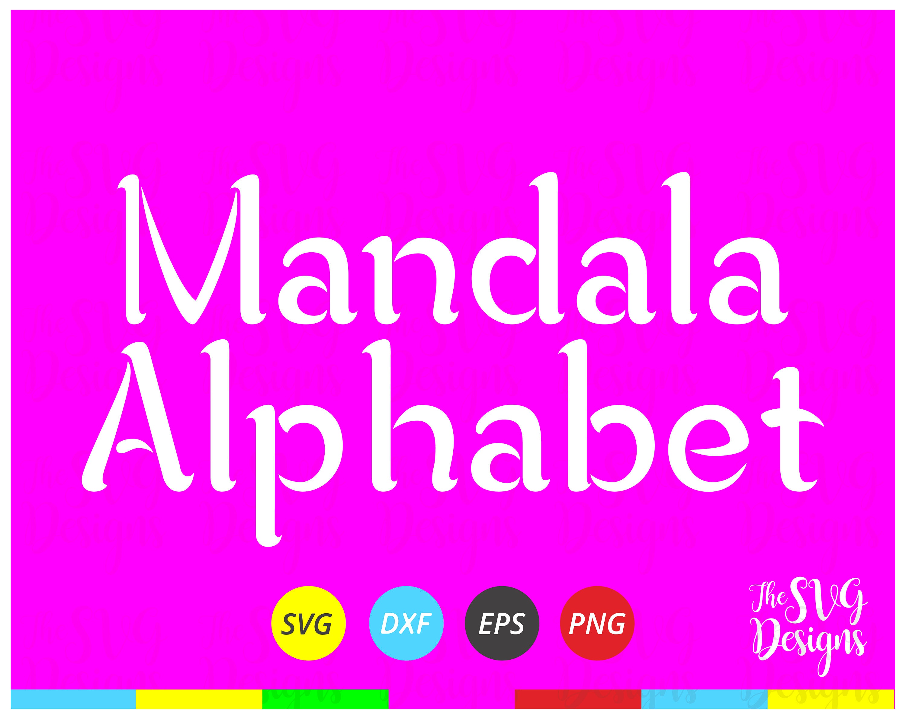Download Mandala Alphabet Svg Mandala Letters Font Mandala Mandala | Etsy