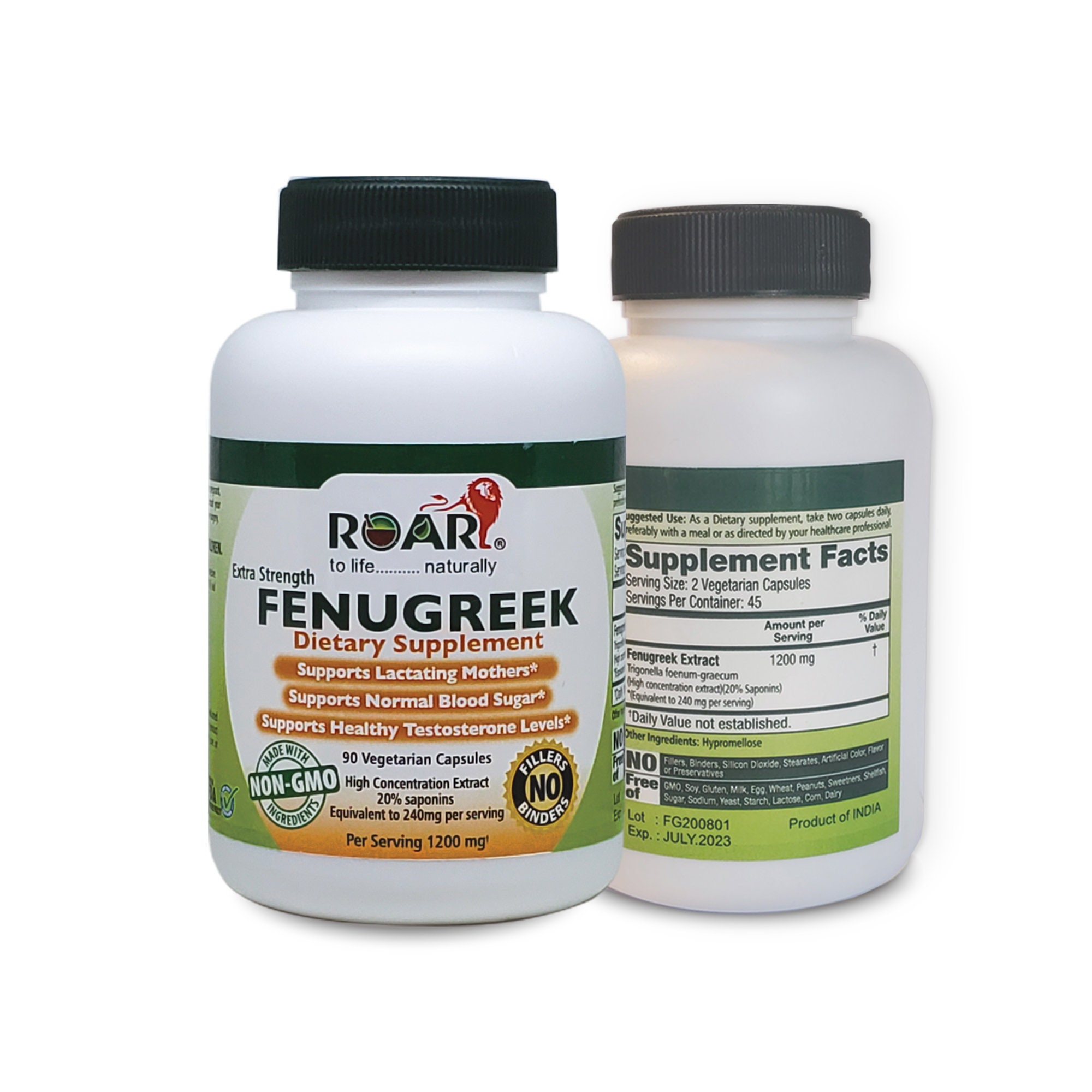 Extra Strength Fenugreek Capsules 1200mg per Serving 90 Etsy