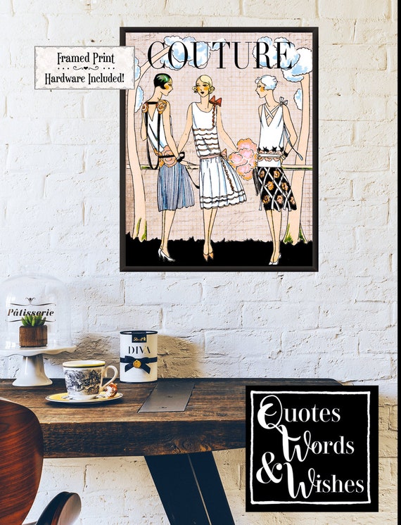 Fashion Quote Framed Poster Roaring 20 S Flapper Framed Etsy