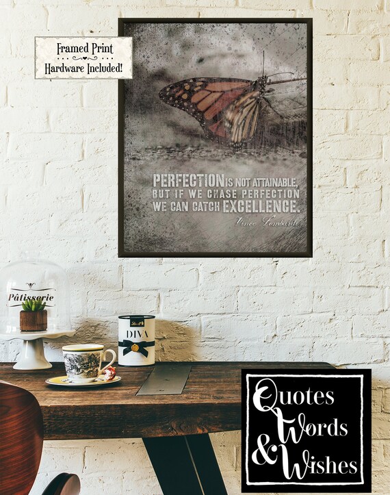Framed Poster With Inspirational Quote Butterfly Vintage Rustic Wall Art Perfect Gift Loves Butterflies Girl S Bedroom Home Decor W
