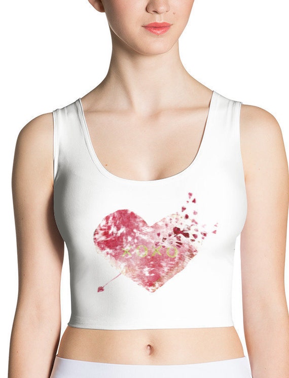 hot pink cropped tank top