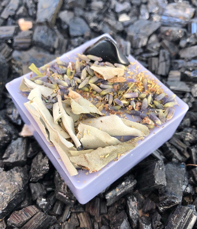CLEANSE Wax Melt Obsidian /& Sage Pineapple Sage Crystal Wax Melt Crystal Activated Wax Melt BANISH