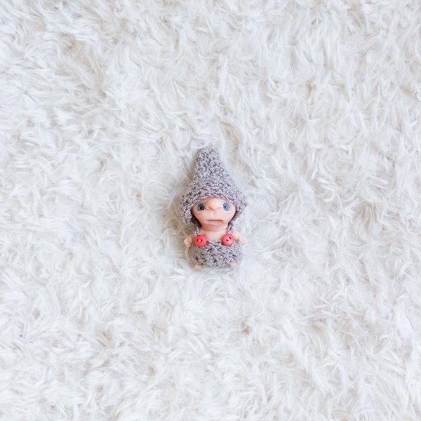 DISCOUNTED (small extra imperfections) Tiny Elfie Doll