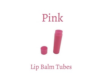 Pink empty lip balm tubes