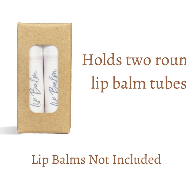 Lip balm tube boxes, set of 25, packaging for lip balms
