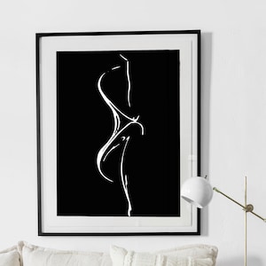 Woman&#39;s Silhouette, Abstract Printable Art