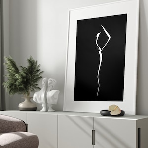 Abstract Womens silhouette, Large Printable Art