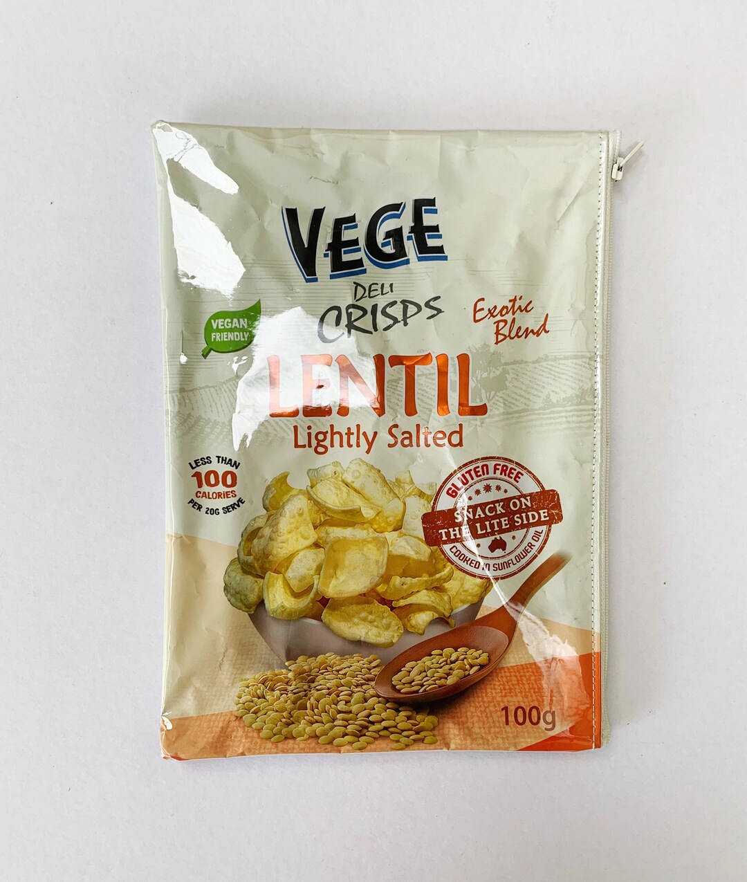 100g Lightly Salted Lentil Vege Chip Bag. Our zippered bags Etsy
