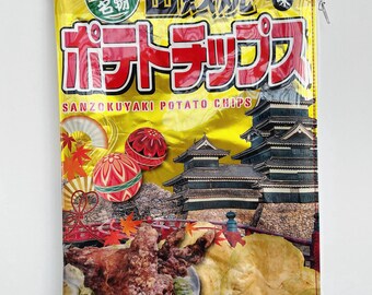 120g Sanzokuyaki Potato Chip Bag from Japan. Our bags are fully lined and covered in a durable and hard wearing PVC.