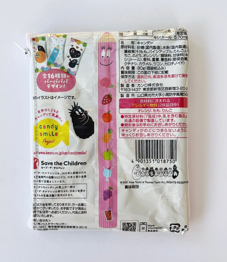 Fruit Flavoured Confectionery Bag from Japan. Our zippered bags are fully lined and covered in a durable and hard wearing PVC. image 2