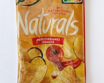 95g Potato Chips from Germany. Our zippered bags are fabric lined and covered in a durable PVC.