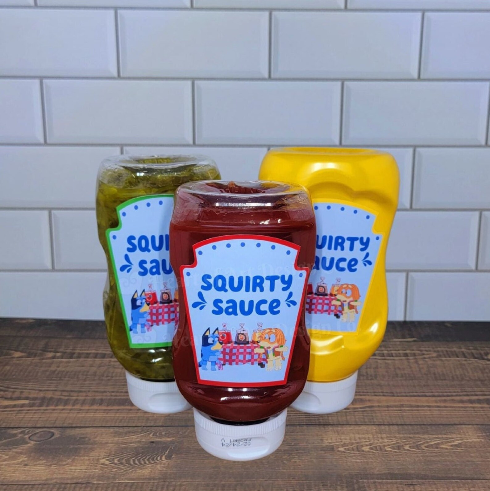 Bluey Inspired Squirty Sauce Condiment Labels Bluey Inspired Etsy