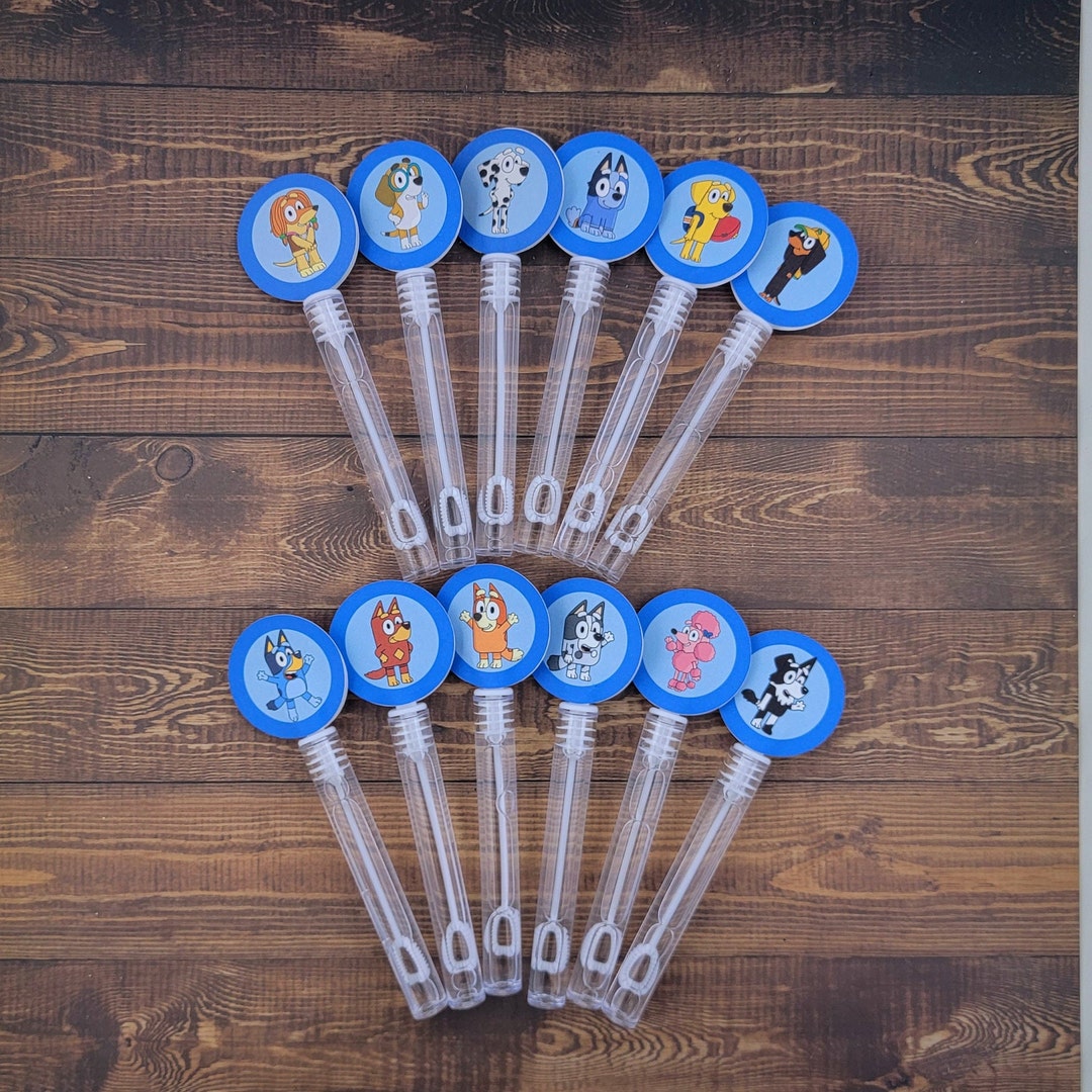 Bluey Inspired Bubble Wand Party Favor Mini Bubble Wand Bluey Etsy