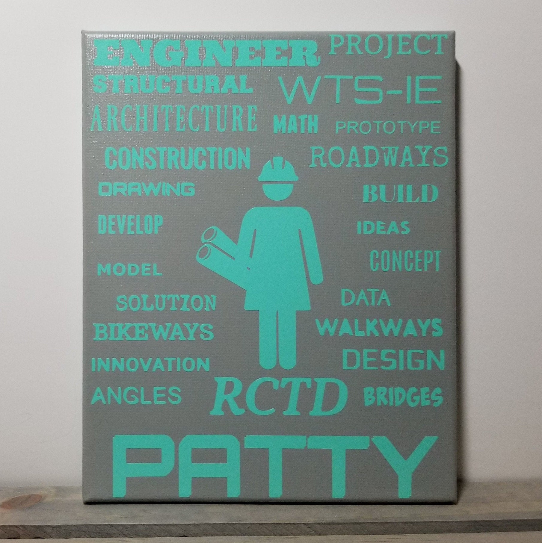 Custom Engineer Canvas Sign Engineer Terms Sign Personalized - Etsy